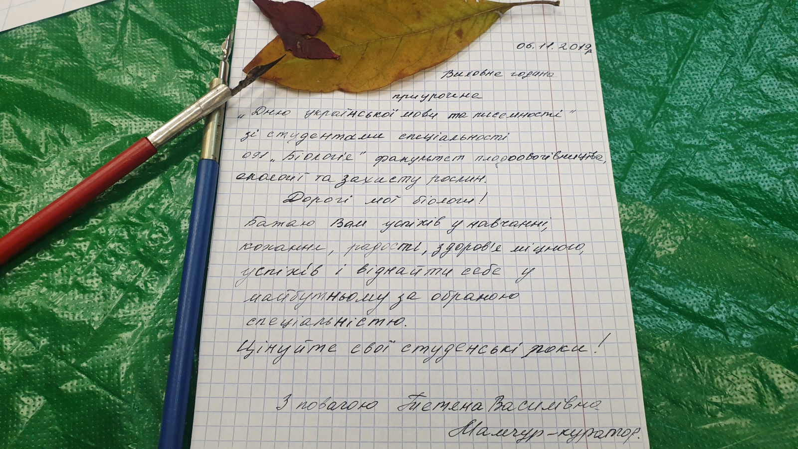 До Дня української писемності та мови